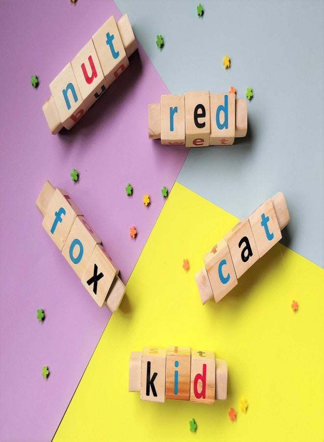 IVEI Wooden Educational Toys for Kids - Phonics Toy - Spell Games - Learning Toy - Alphabet Learner - Multicolour Toy - Toddler Toys - Alphabetic Words - Smart and Unique Gift for Kids (Set of 5) - Image 2